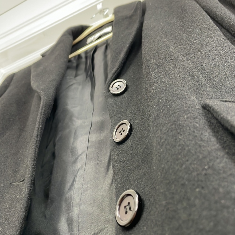 Vintage ST MICHAEL Mark & Spencer cashmere blend Blazer black classic - Picture 14 of 14